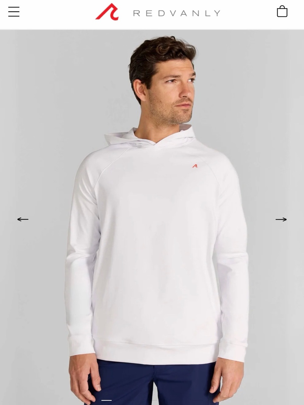 Redvanly Larkin Hoodie – Bright White | NWT